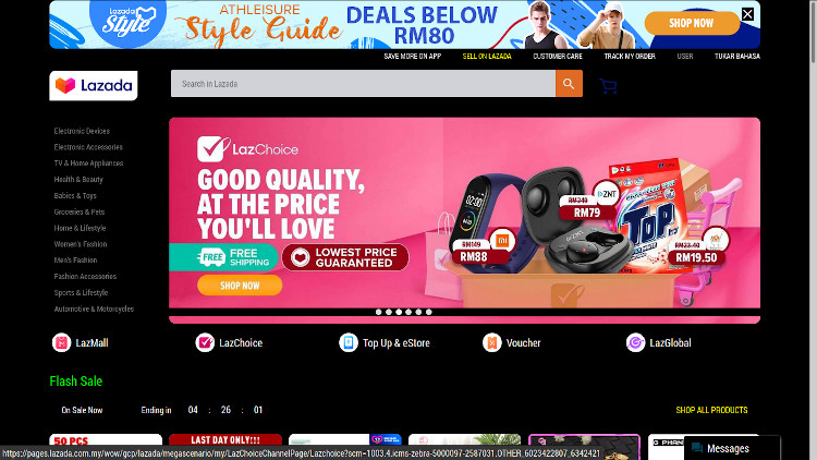 Lazada.com.my (Dark Mode)