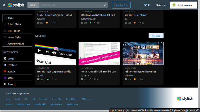 userstyles.org (Dark Mode)