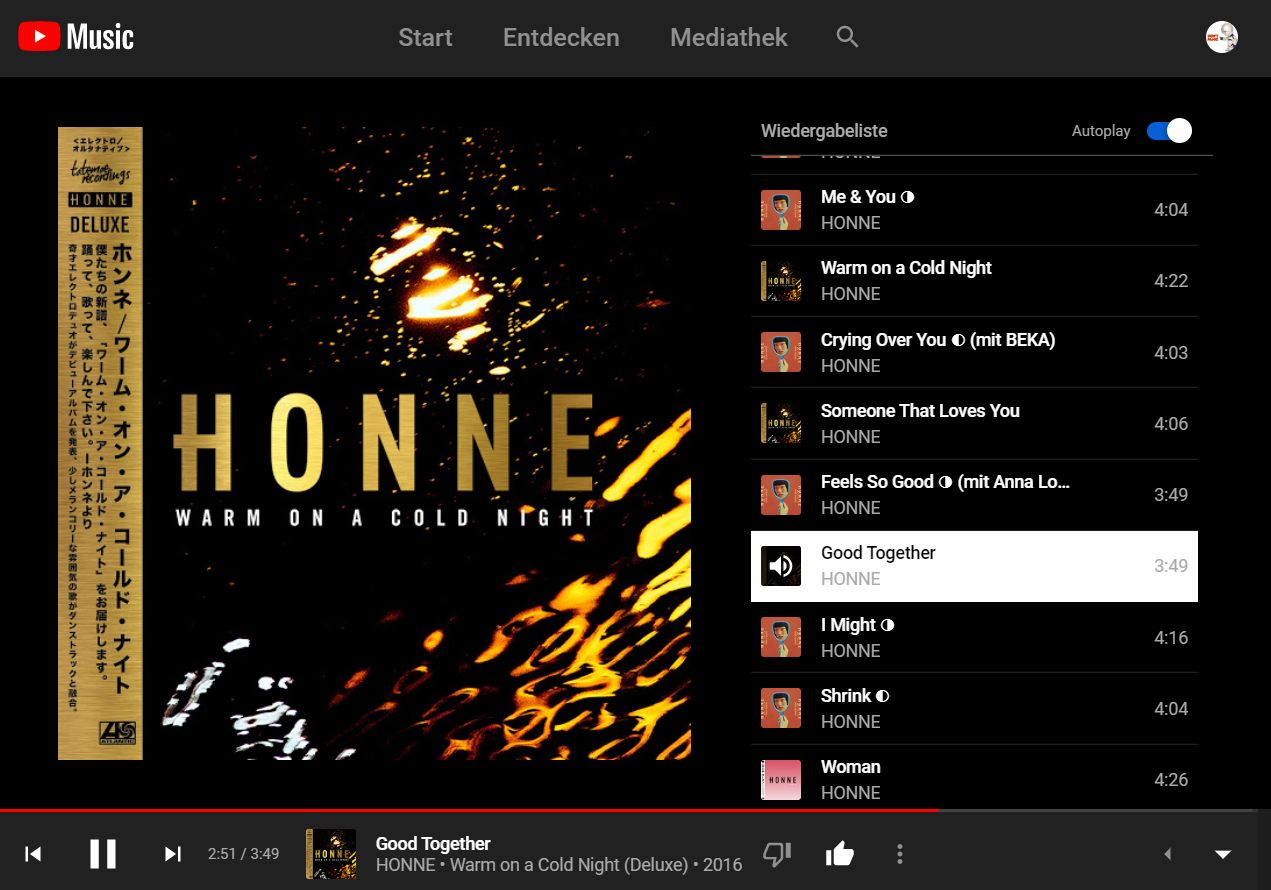 YouTube Music: Better visibility for current track