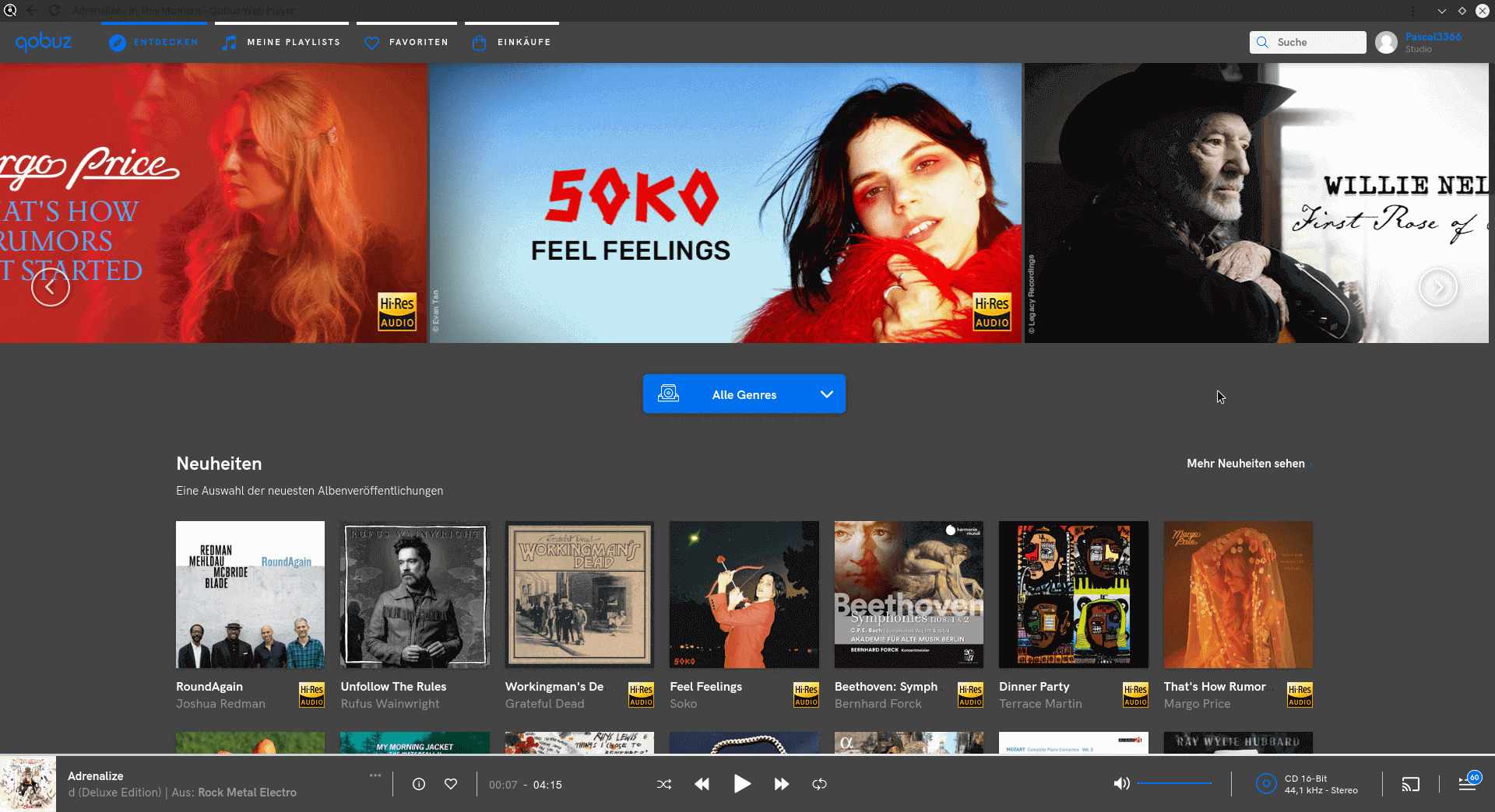 Qobuz Dark Mode