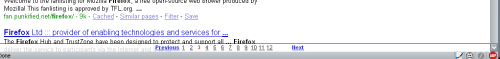 Google Search - Fixed Search Results Bar