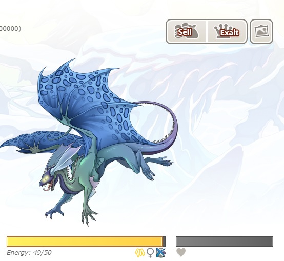 Flight Rising: Exalt Button at Top