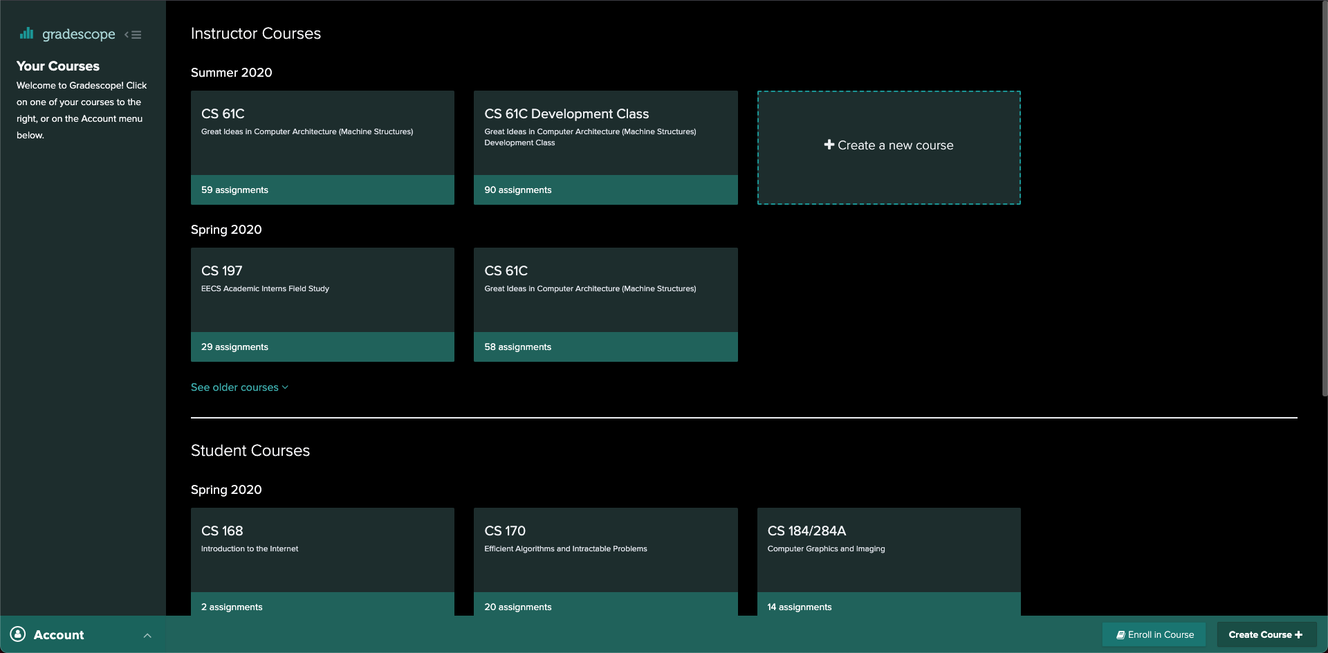 Gradescope Dark Theme