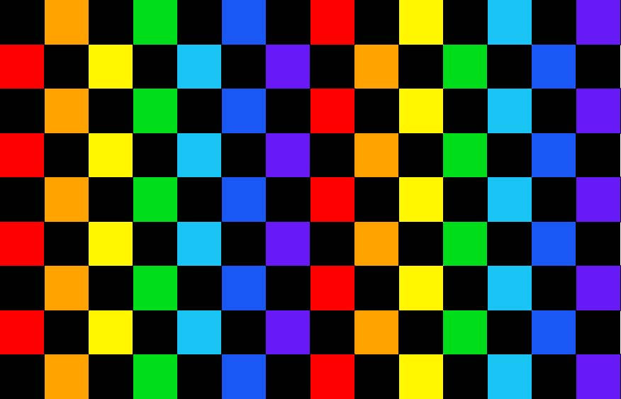 rainbow checkered