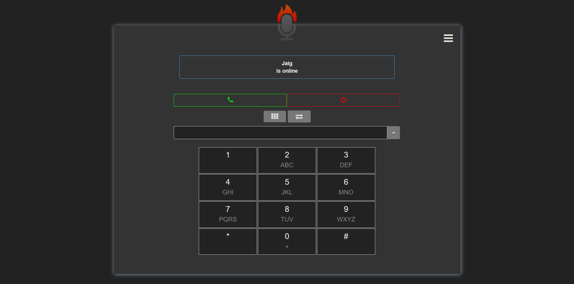 FireRTC Charcoal Theme