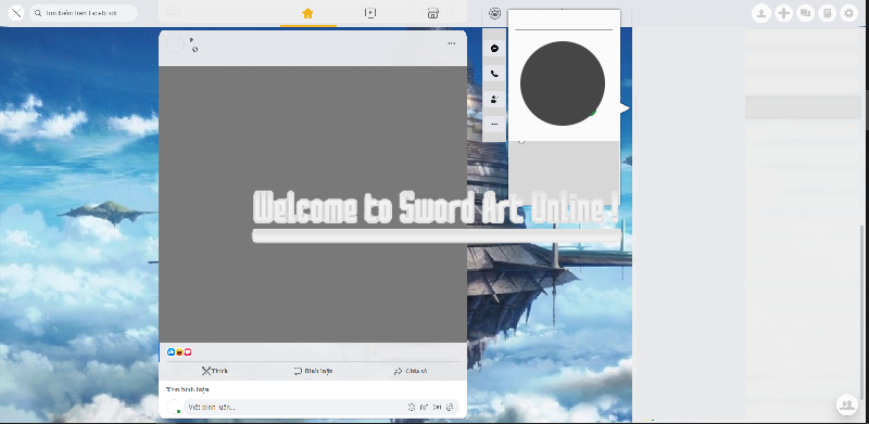 Sword Art Online Theme for Facebook