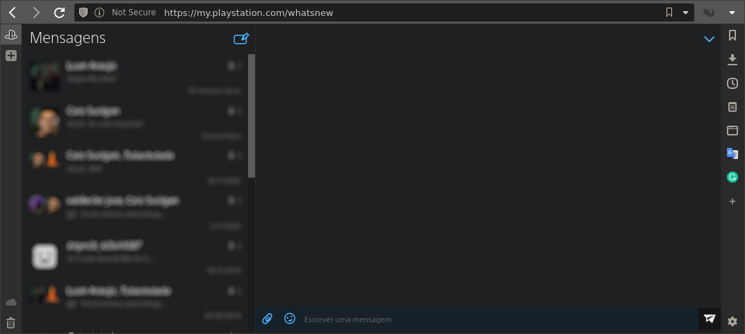 Playstation messages
