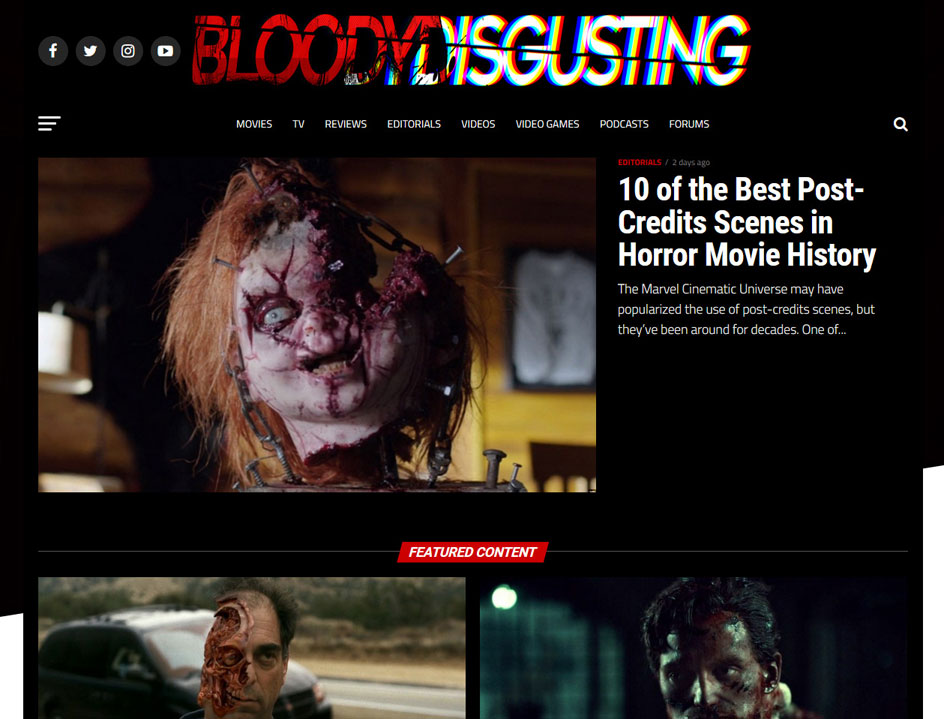 Bloody-Disgusting.com - Dark Mode Theme