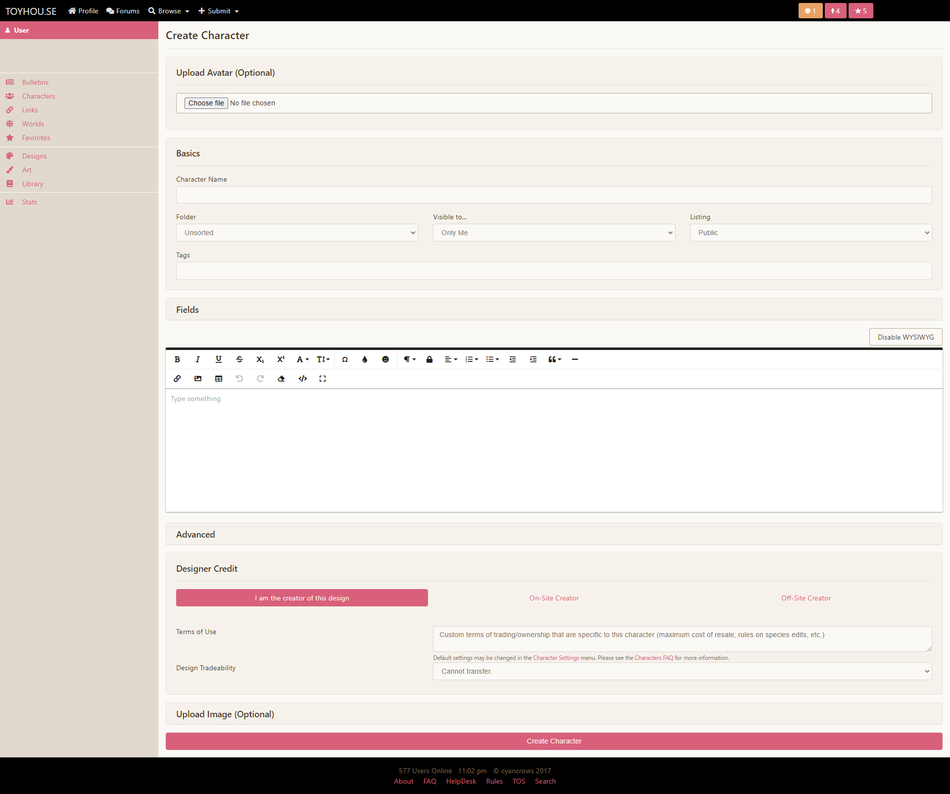 ToyHou.se Black Navigation and Footer
