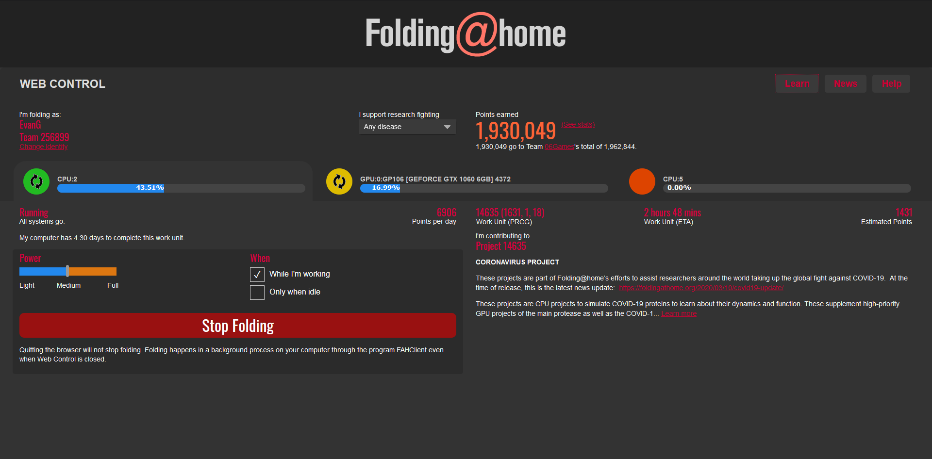 Dark Folding@Home