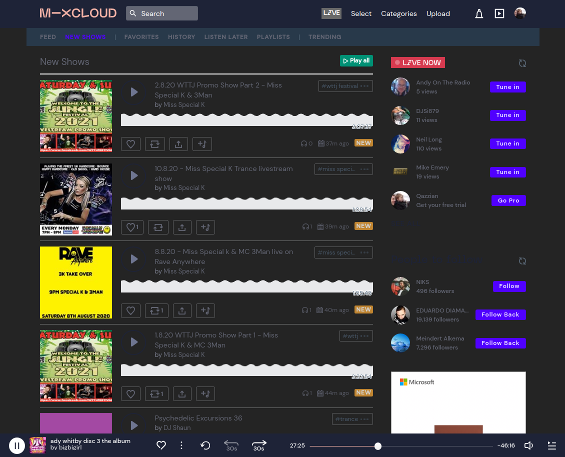 MixCloud Dark 2020