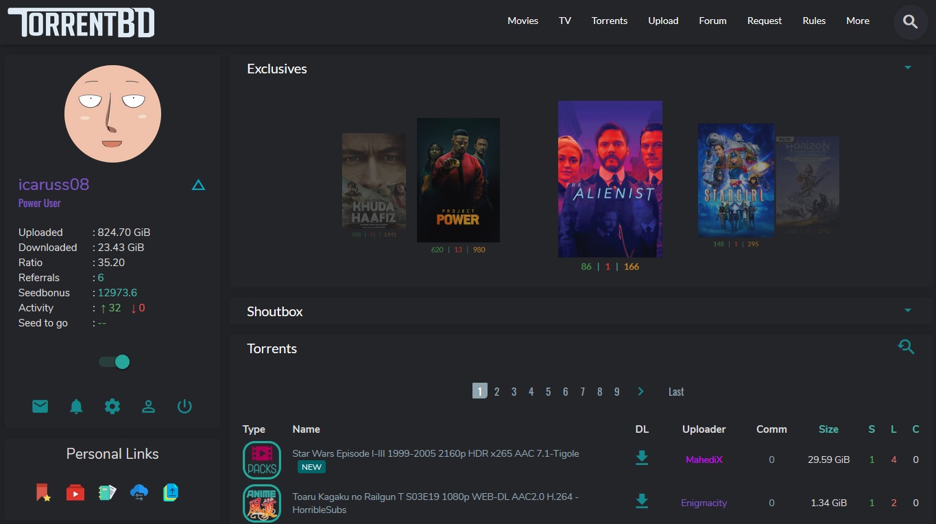 TorrentBD Dark Theme