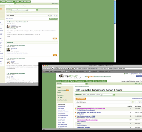 Trip Advisor - Improve the new forum layout