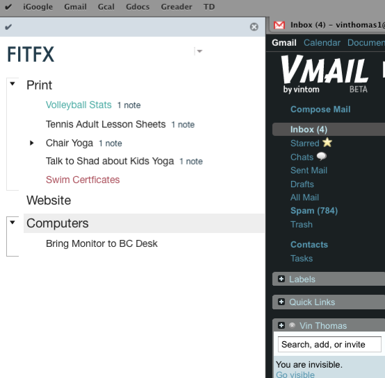 Checkvist for Sidebar - By VINTOM.com