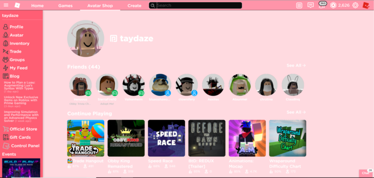 Soft Pink Theme - Roblox