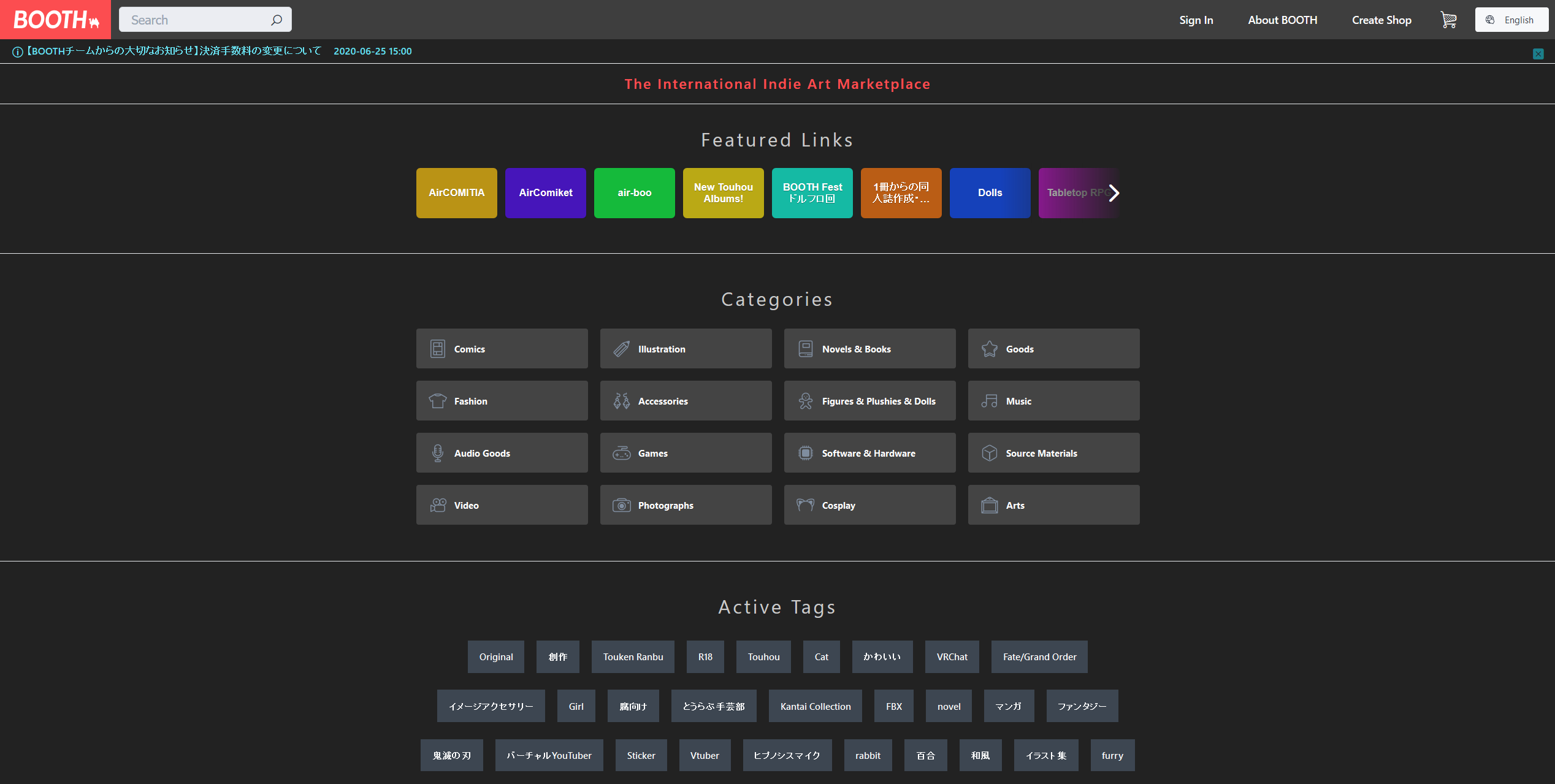Booth.pm Dark theme