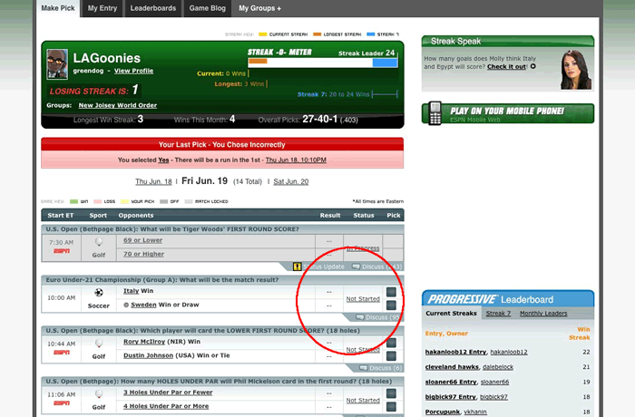 ESPN Streak - Remove Social Bluffs