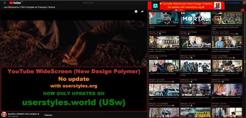 Youtube WideScreen (New Design Polymer) NO UPDATE