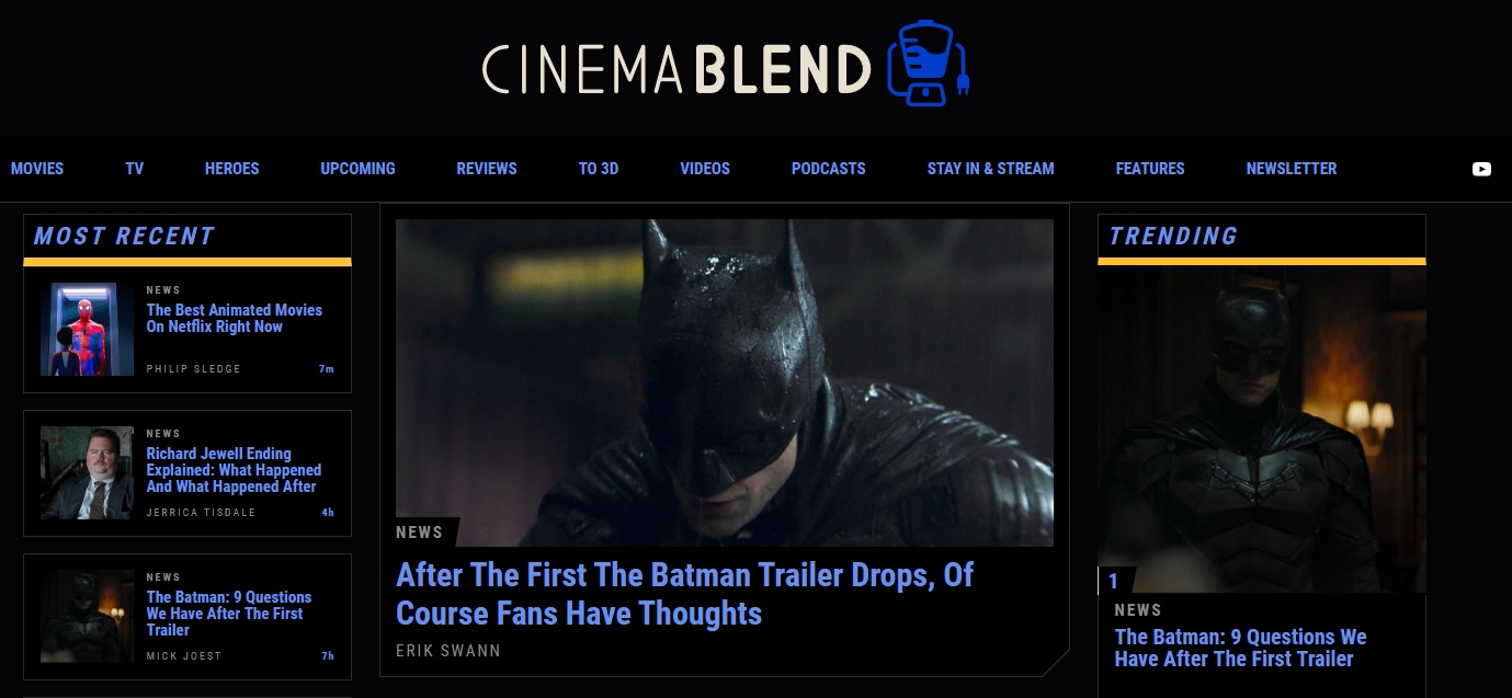 Cinemablend Dark Theme