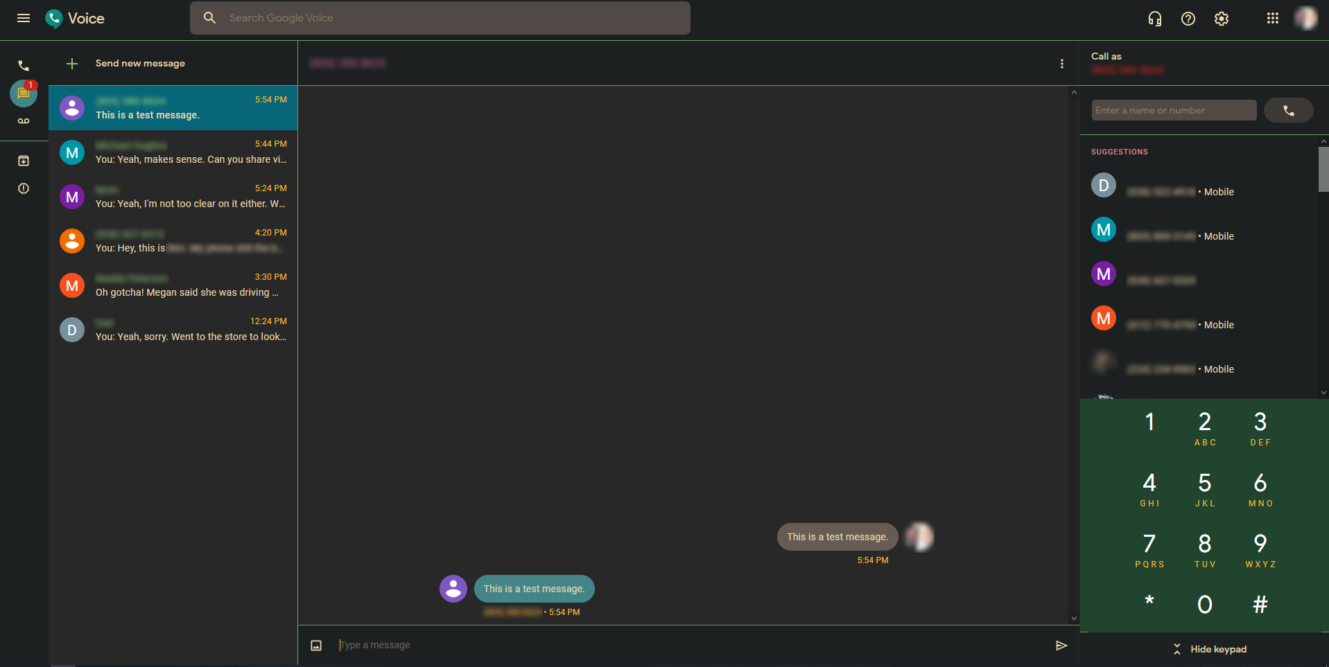 Google Voice - Gruvbox Dark