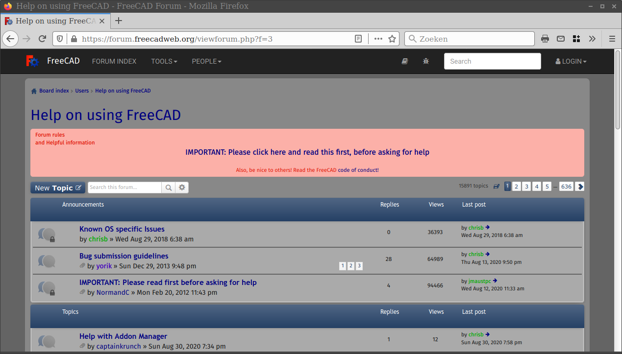 FreeCAD forum evening theme