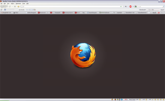 about:blank Dark Firefox with new FF logo