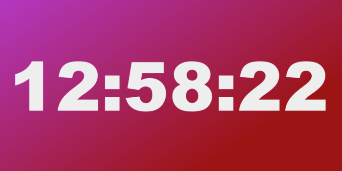 time.isで常に時計のみを表示させるCSS