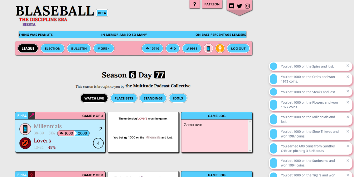 NY Millennials Blaseball Theme