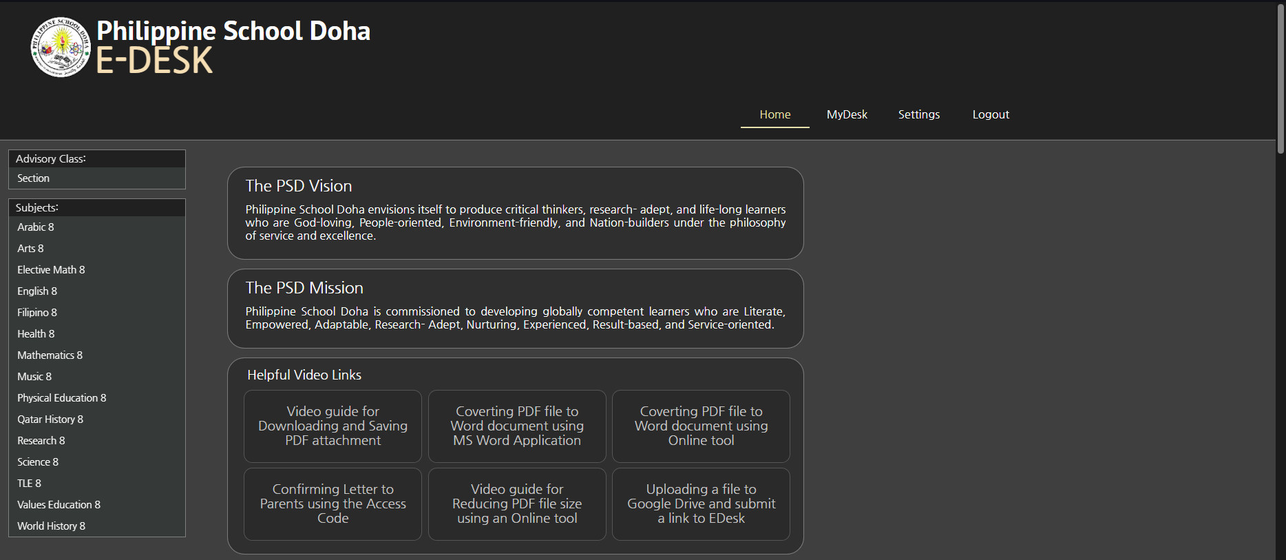 PSD E-Desk (Customizable Theme)