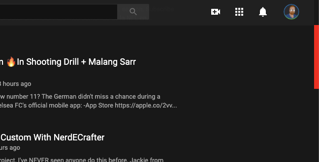 Youtube Red Scrollbar .