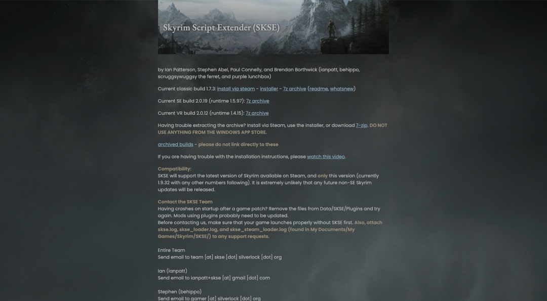 Skyrim Script Extender (SKSE)