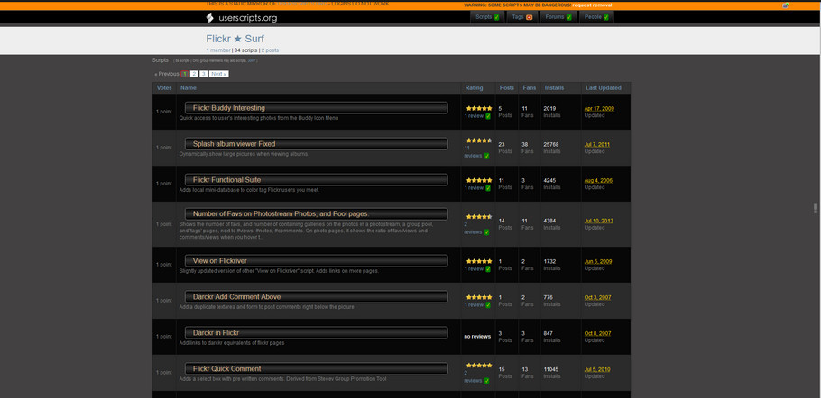 Userscripts.org WideScreen Dark and Gray V.10
