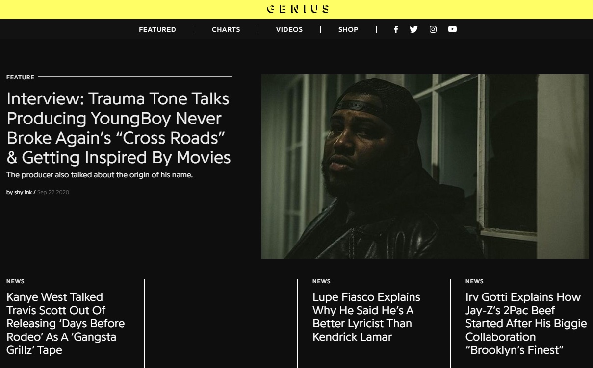 Genius Dark Theme