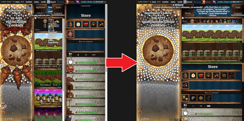 Cookie Clicker - Stacked