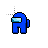 Blue among us cursor