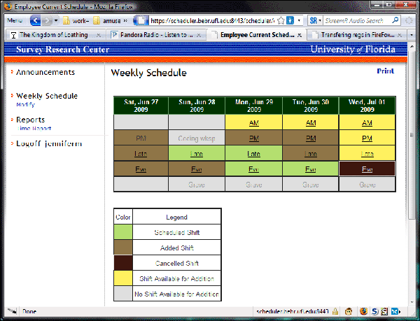UF SRC - Schedule Modifier Color Fix (Earthtoned)