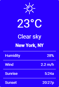 Simple weather widget