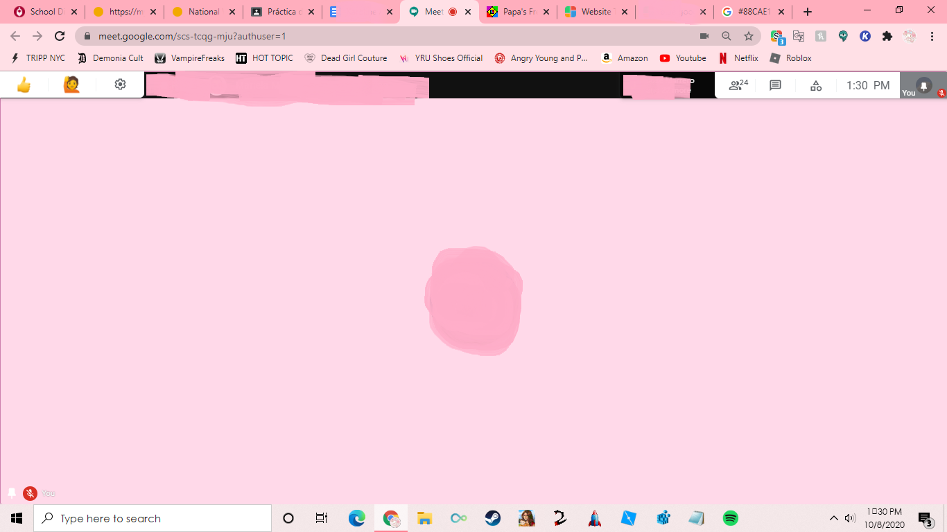 Light pink google meet