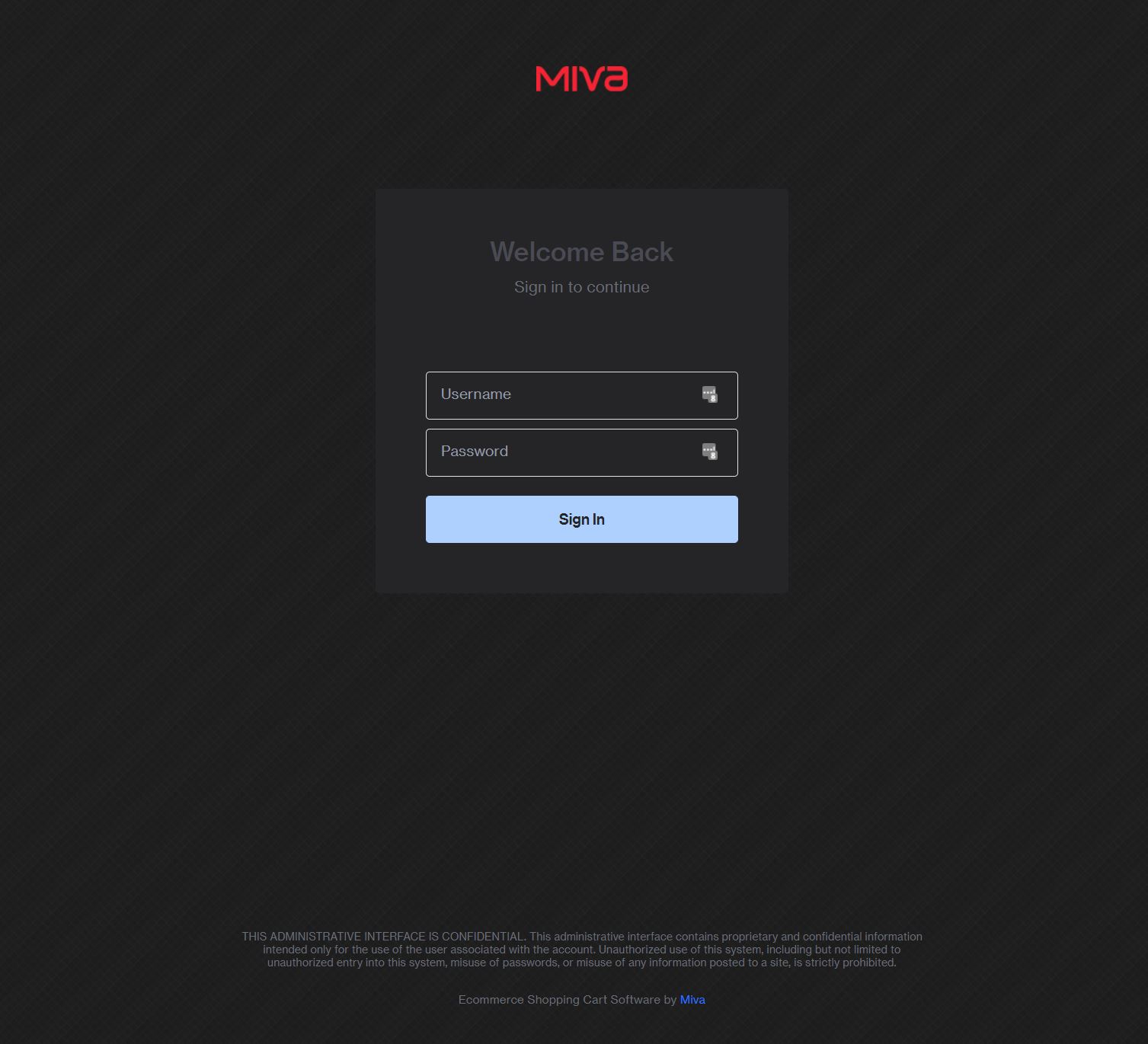 Miva 10 Dark Admin