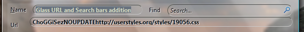 Glass URL and Search bars addition