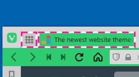 Vivaldi - Candy stripes border for selected tabs