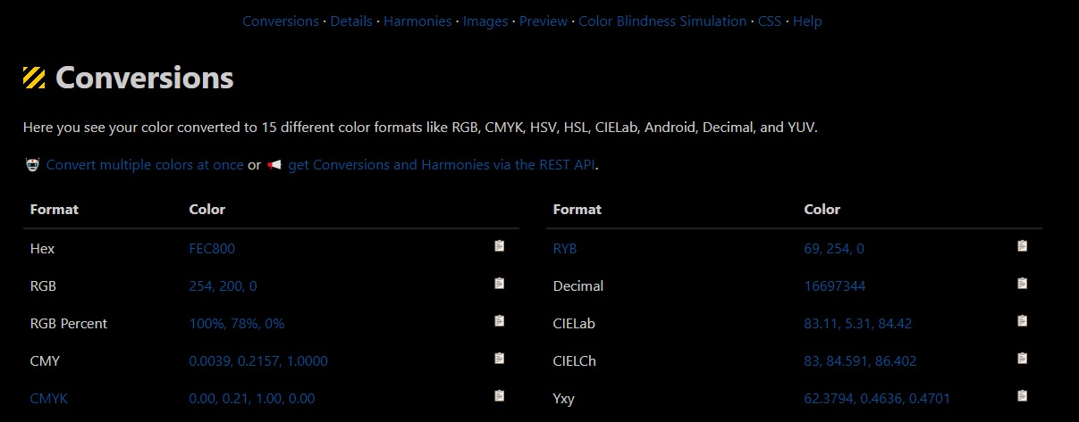 Converting Colors Dark Theme