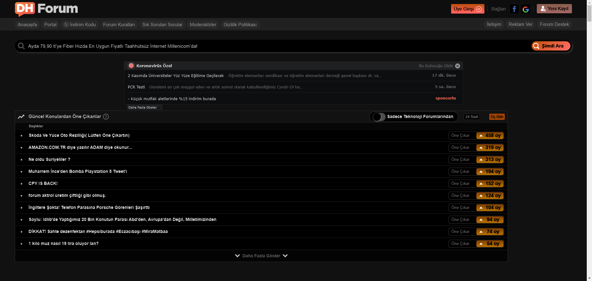 Forum Donanım Haber Reklamsız Gece Modu