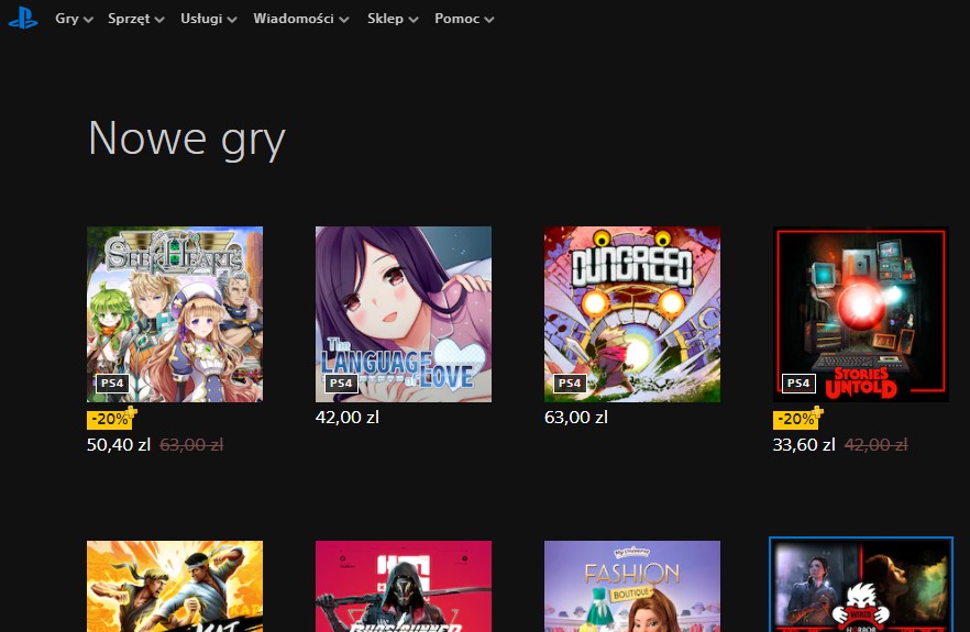 store.playstation.com Dark Theme (promo emphasis)