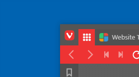 Vivaldi - Menu button accent color
