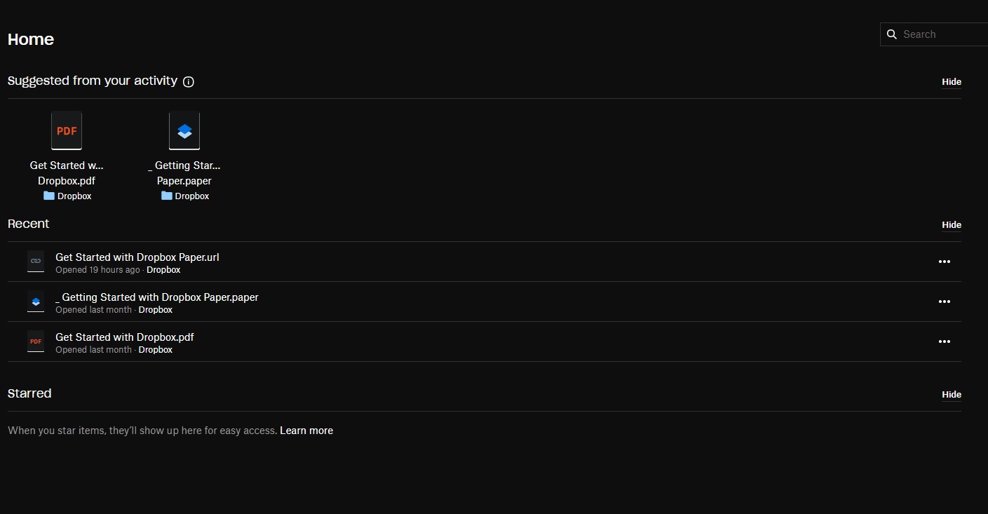 Dropbox Dark Theme