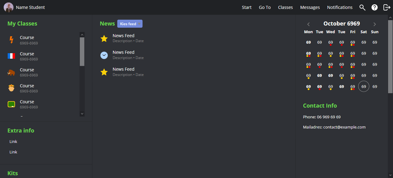 Smartschool Dark Mode