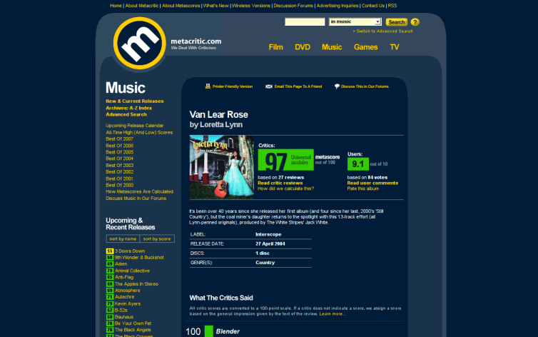 metacritic - cleanup