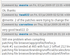 aur.archlinux.org - Readable comments
