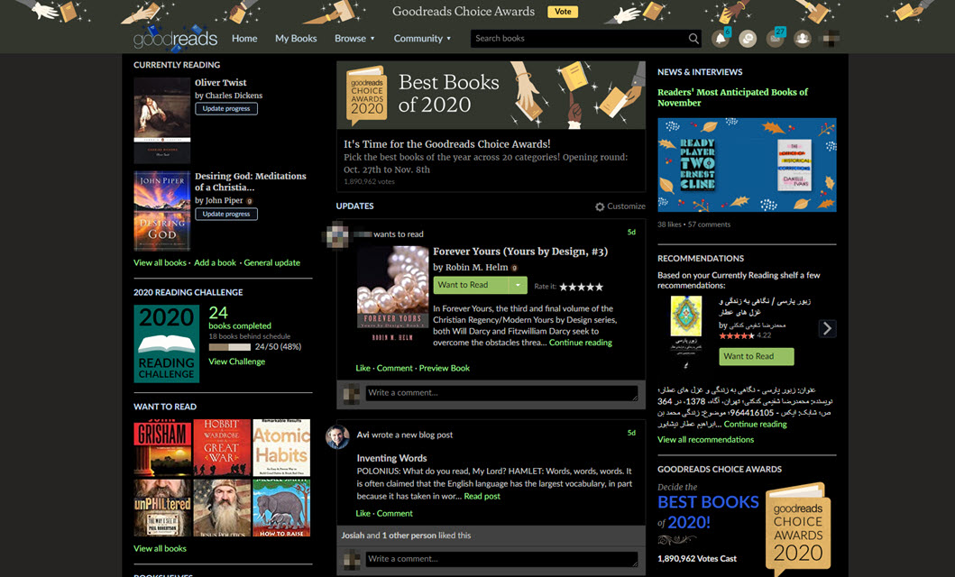 Goodreads Invert Green